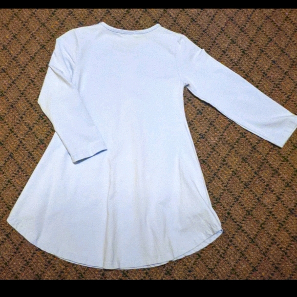 Baby blue long sleeved pocket dress sz 7Y - Picture 1 of 3
